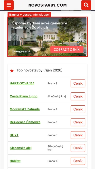 Banner v postranním sloupci (mobil)