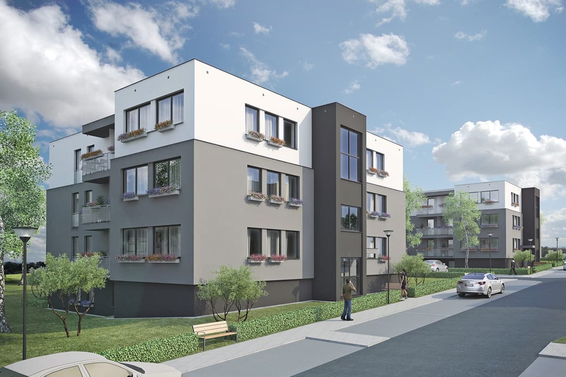 Developersky projekt Bytové domy Fryšták 3