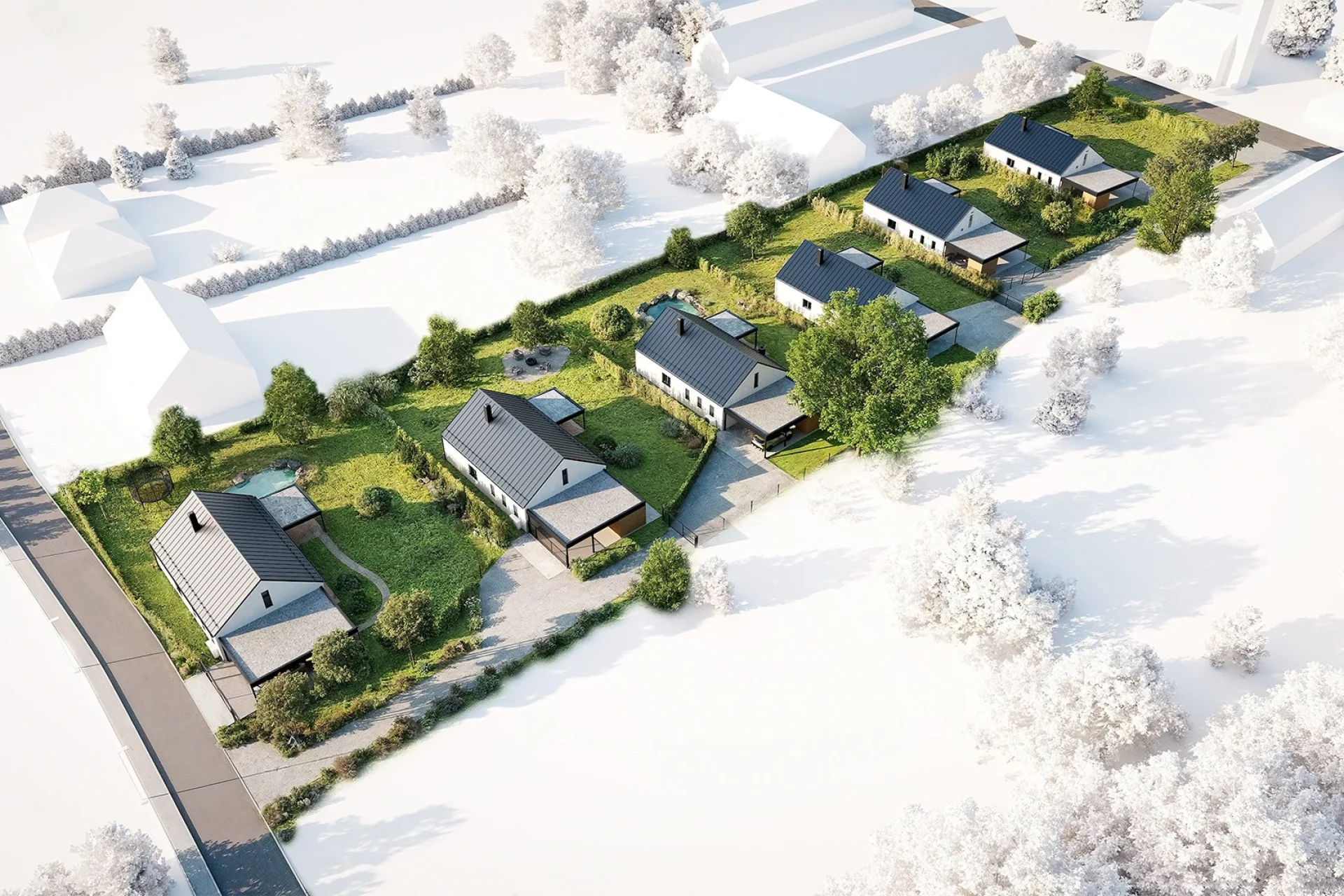 Developersky projekt Rodinné domy Kostelík, Přehýšov 3