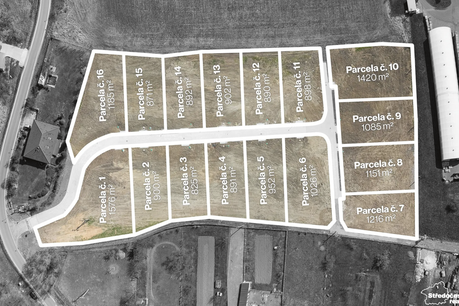 Developersky projekt Stavební pozemky Žerčice 2