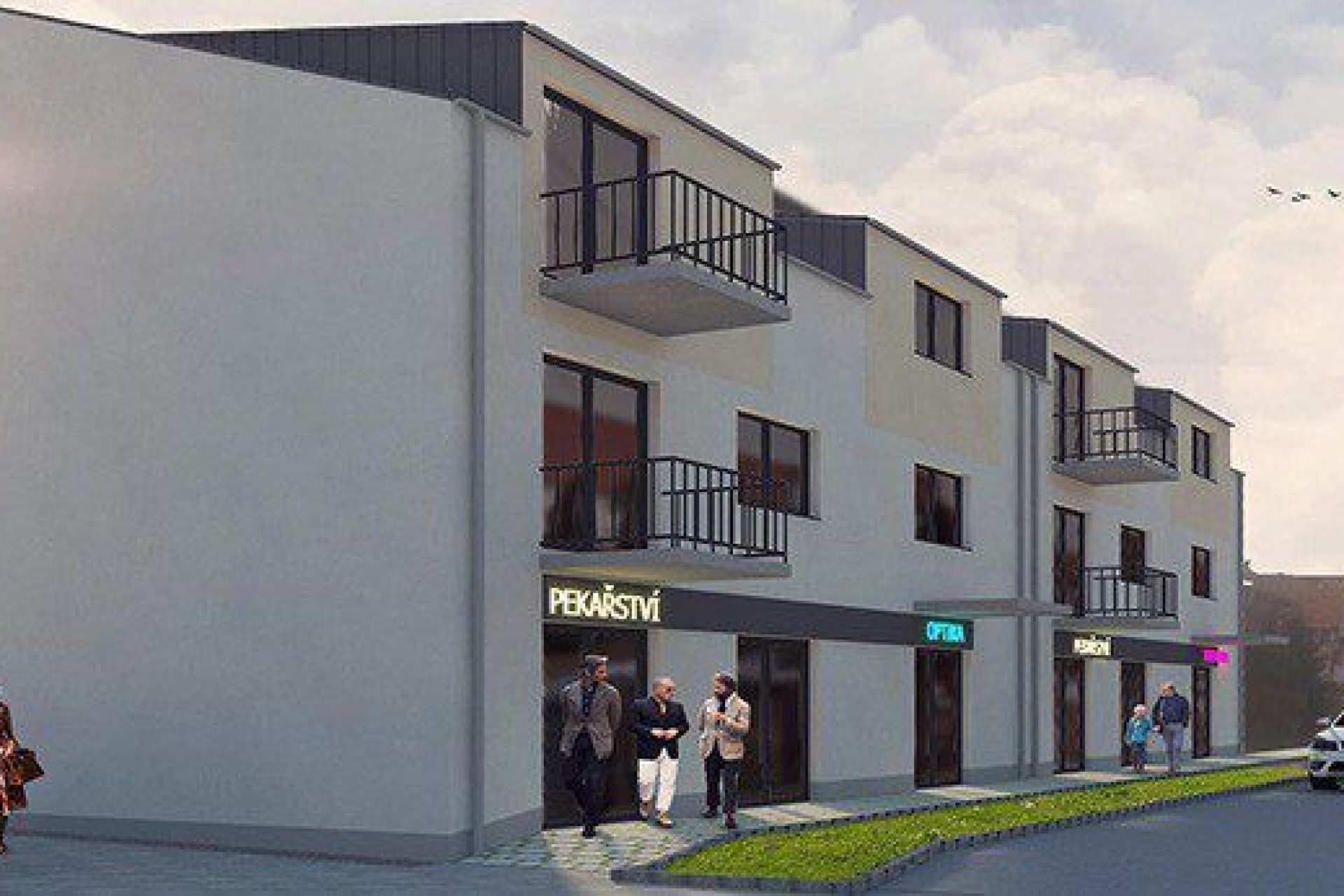 Developersky projekt Polyfunkční objekty Augšperk 2