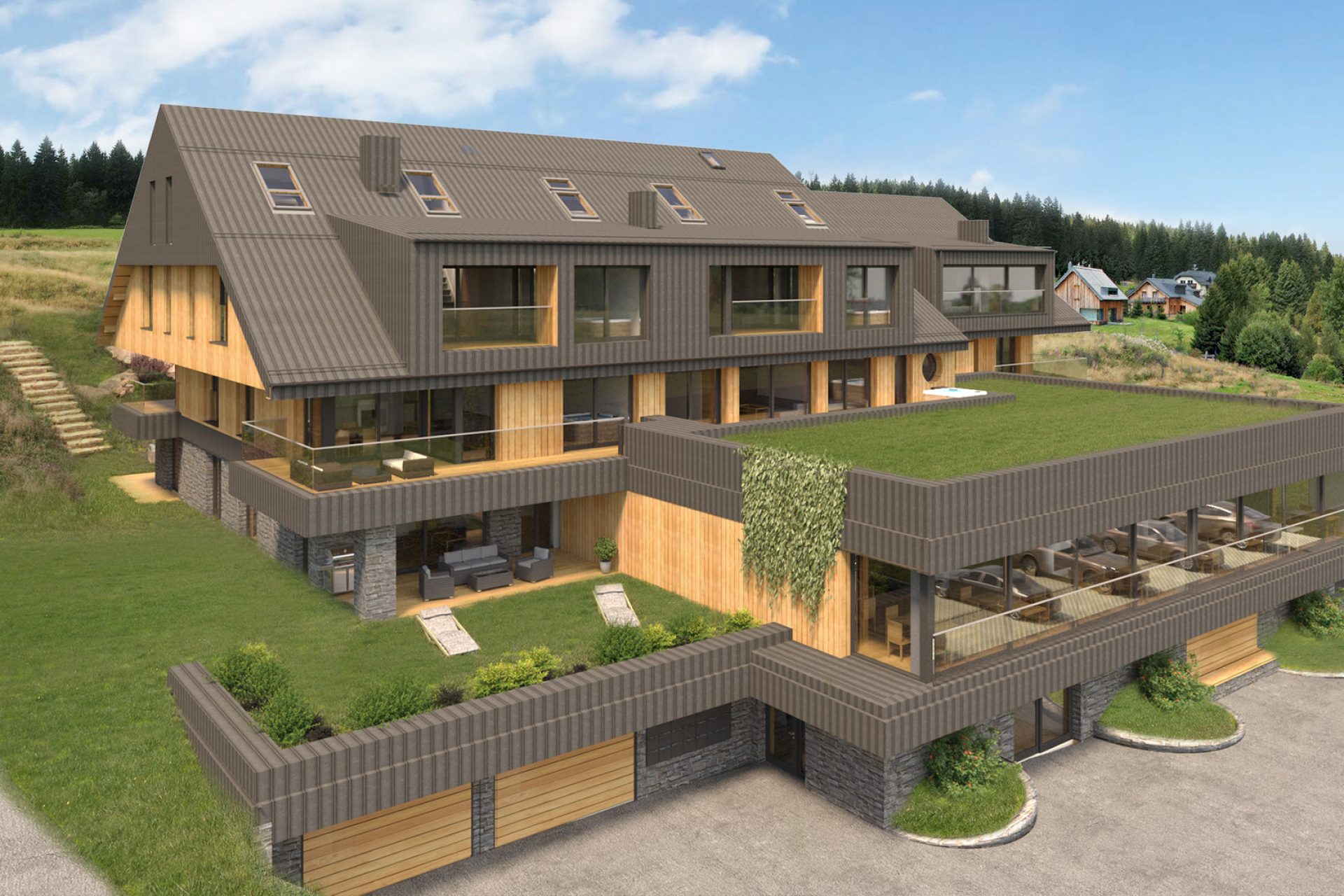 Developersky projekt Kvilda Wellness Apartmány