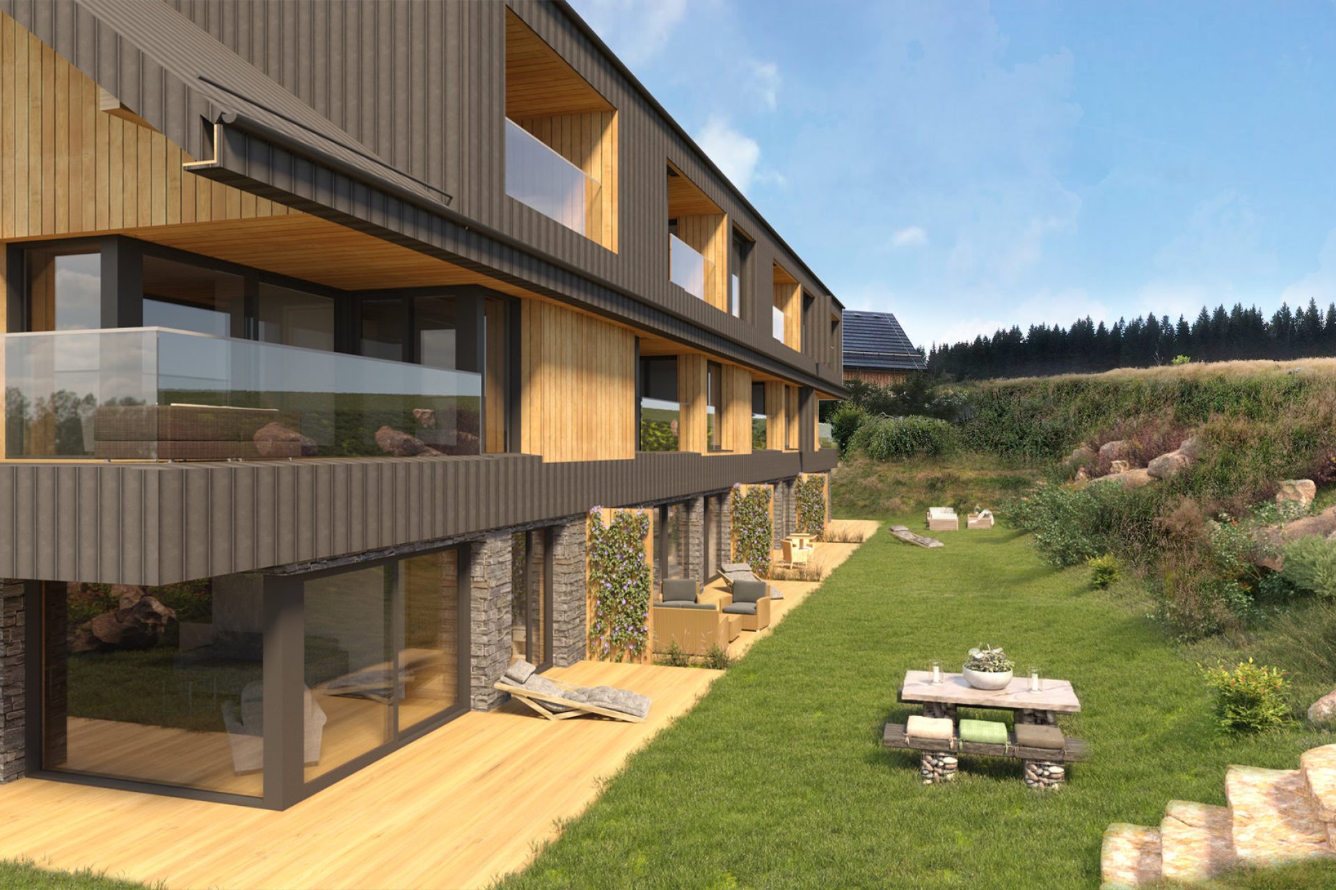 Developersky projekt Kvilda Wellness Apartmány 2