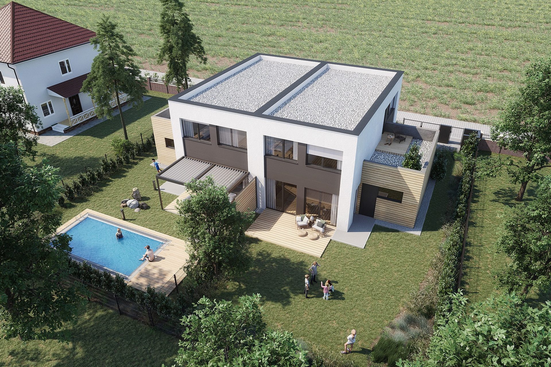Developersky projekt Viladům CORTE Lochkov 2