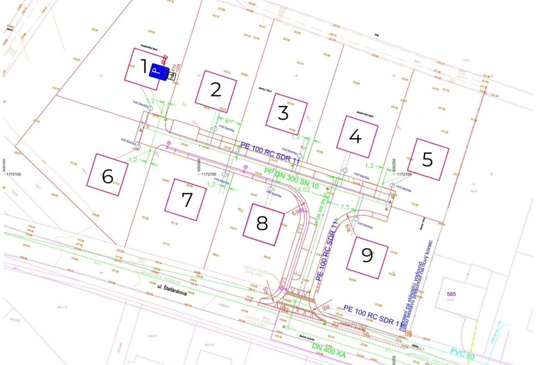 Developersky projekt Stavební pozemky Rajhrad 6